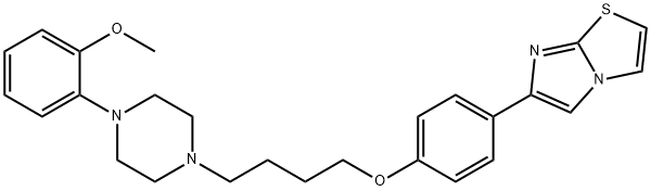 Imidazo[2,1-b]thiazole, 6-[4-[4-[4-(2-methoxyphenyl)-1-piperazinyl]butoxy]phenyl]- 结构式