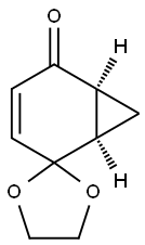 (1R,6S)-螺[双环[4.1.0]庚[3]烯-2,2'-[1,3]二氧戊环]-5-酮 结构式