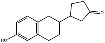 3-(6-Hydroxy-1,2,3,4-tetrahydronaphthalen-2-yl)cyclopentanone 结构式