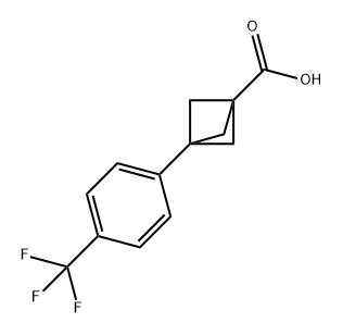 3-[4-(三氟甲基)苯基]双环[1.1.1]戊烷-1-羧酸 结构式