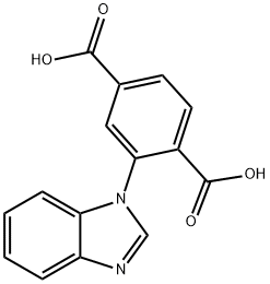 1,4-苯二甲酸,2-(1H-苯并咪唑-1-基)- 结构式