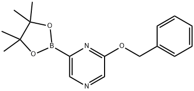 2-(BENZYLOXY)-6-(4,4,5,5-TETRAMETHYL-1,3,2-DIOXABOROLAN-2-YL)PYRAZINE 结构式