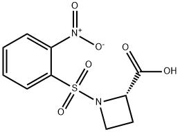 2-Azetidinecarboxylic acid, 1-[(2-nitrophenyl)sulfonyl]-, (2S)- 结构式