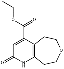 Oxepino[4,5-b]pyridine-4-carboxylic acid, 1,2,5,6,8,9-hexahydro-2-oxo-, ethyl ester 结构式