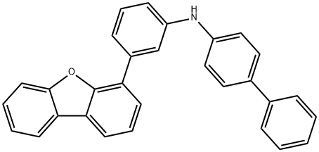 N-[3-(4-二苯并呋喃)苯基][1,1′-联苯]-4-胺 结构式