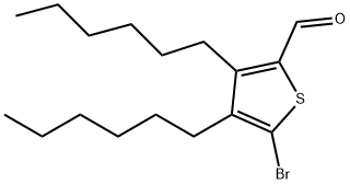 5-溴-3,4-二己基噻吩-2-甲醛 结构式