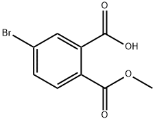 5-溴-2-(甲氧羰基)苯甲酸 结构式