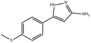 JR-13707, 3-(4-(Methylthio)phenyl)-1H-pyrazol-5-amine, 97% 结构式