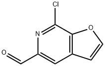 7-氯氟[2,3-C]吡啶-5-甲醛 结构式