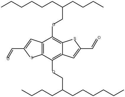 4,8-BIS((2-BUTYLOCTYL)OXY)BENZO[1,2-B:4,5-B']DITHIOPHENE-2,6-DICARBALDEHYDE 结构式