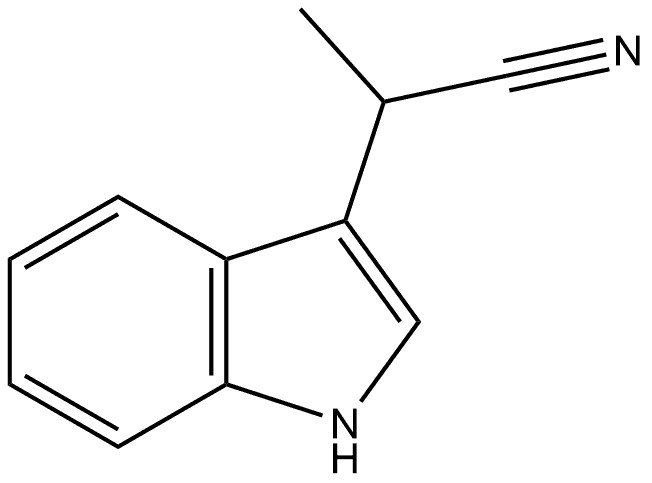 1H-Indole-3-acetonitrile, α-methyl- 结构式