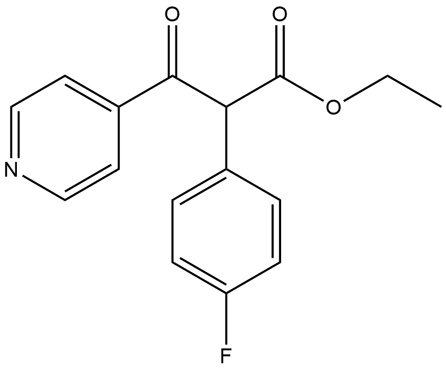 2-(4-氟苯基)-3-氧代-3-(吡啶-4-基)丙酸乙酯 结构式
