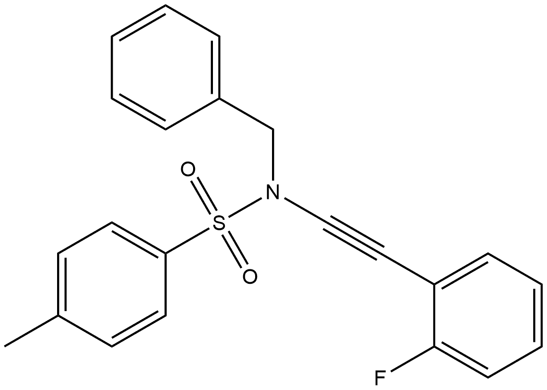N-benzyl-N-((2-fluorophenyl)ethynyl)-4-methylbenzenesulfonamide 结构式