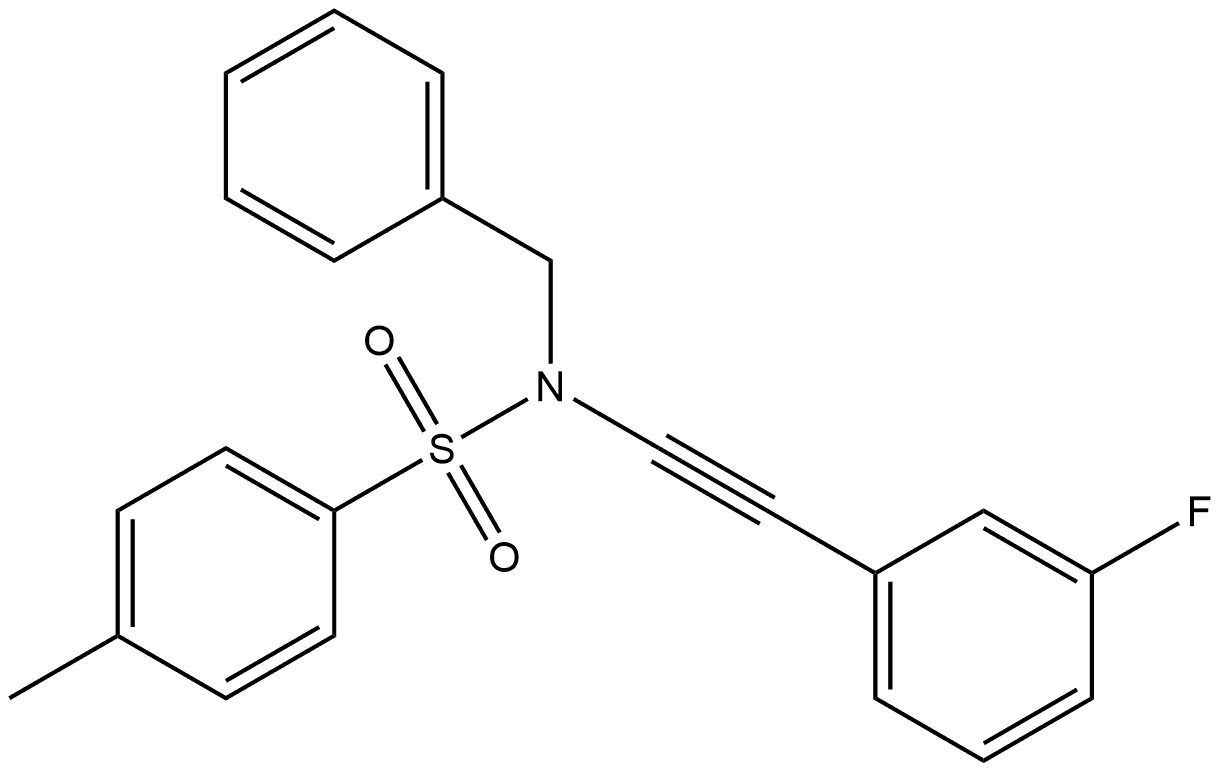 N-benzyl-N-((3-fluorophenyl)ethynyl)-4-methylbenzenesulfonamide 结构式