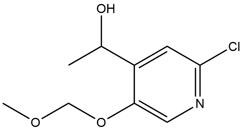 1-(2-chloro-5-(methoxymethoxy)pyridin-4-yl)ethanol 结构式