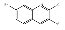 7-溴-2-氯-3-氟喹啉 结构式