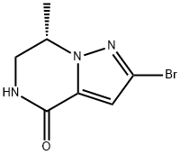 (S)-2-溴-7-甲基-6,7-二氢吡唑并[1,5-A]吡嗪-4(5H)-酮 结构式