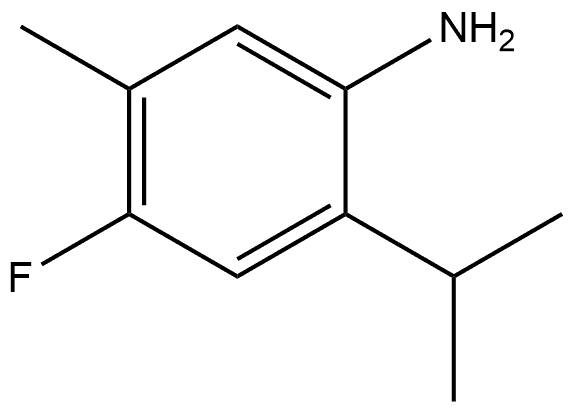 4-fluoro-5-methyl-2-(propan-2-yl)aniline 结构式