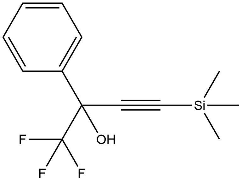 α-(Trifluoromethyl)-α-[2-(trimethylsilyl)ethynyl]benzenemethanol 结构式