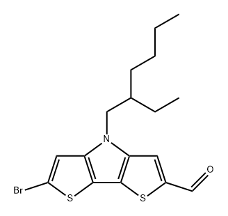 6-溴-4-(2-乙基己基)-4H-二噻吩并[3,2-B:2',3'-D]吡咯-2-甲醛 结构式
