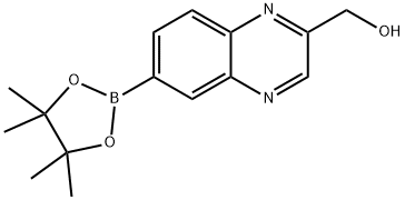 6-(4,4,5,5-四甲基-1,3,2-二氧硼杂环戊烷-2-基)-2-喹喔啉甲醇 结构式