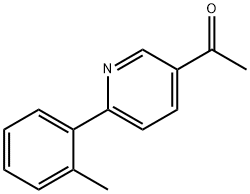 1-[6-(2-Methylphenyl)pyridin-3-yl]ethanone 结构式