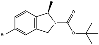 2H-Isoindole-2-carboxylic acid, 5-bromo-1,3-dihydro-1-methyl-, 1,1-dimethylethyl ester, (1R)- 结构式