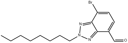 7-溴-2-辛基-2H-苯并[D][1,2,3]三唑-4-甲醛 结构式