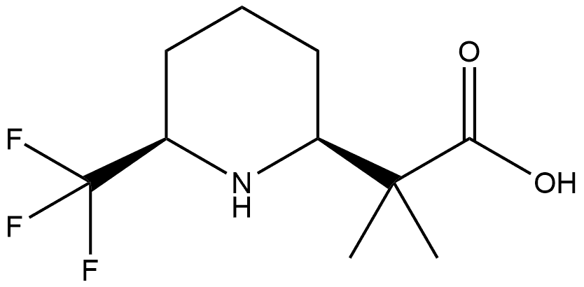RAC-2-METHYL-2-[(2R,6S)-6-(TRIFLUOROMETHYL)PIPERIDIN-2-YL]PROPANOIC ACID, CIS 结构式
