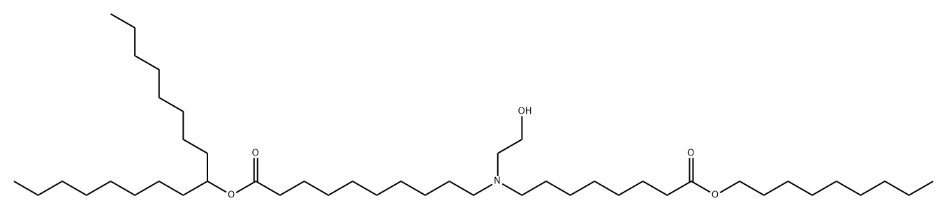 十七烷-9-基 10-((2-羟基乙基)(8-(壬氧基)-8-氧代辛基)氨基)癸酸酯 结构式