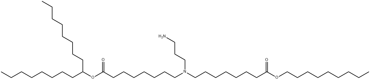 Octanoic acid, 8-[(3-aminopropyl)[8-(nonyloxy)-8-oxooctyl]amino]-, 1-octylnonyl ester 结构式