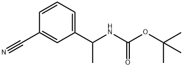 (1-(3-氰基苯基)乙基)氨基甲酸叔丁酯 结构式