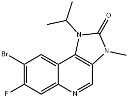 2H-Imidazo[4,5-c]quinolin-2-one, 8-bromo-7-fluoro-1,3-dihydro-3-methyl-1-(1-methylethyl)- 结构式
