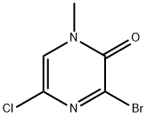 3-溴-5-氯-1-甲基吡嗪-2(1H)-酮 结构式