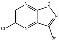 3-溴-5-氯-1H-吡唑并[3,4-B]吡嗪 结构式