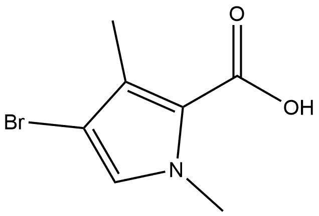 4-bromo-3-methyl-1H-pyrrole-2-carboxylic acid 结构式