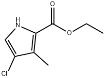 4-氯-3-甲基-1H-吡咯-2-羧酸乙酯 结构式