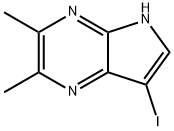 7-碘-2,3-二甲基-5H-吡咯并[2,3-B]吡嗪 结构式