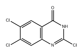 2,6,7-三氯喹唑啉-4(3H)-酮 结构式