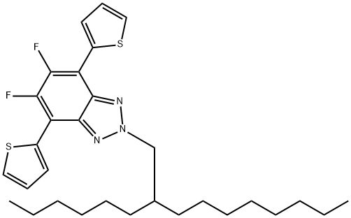 4,7-双噻吩-5,6-二氟-2-2(2-己基癸基)-2H-苯并噻唑 结构式