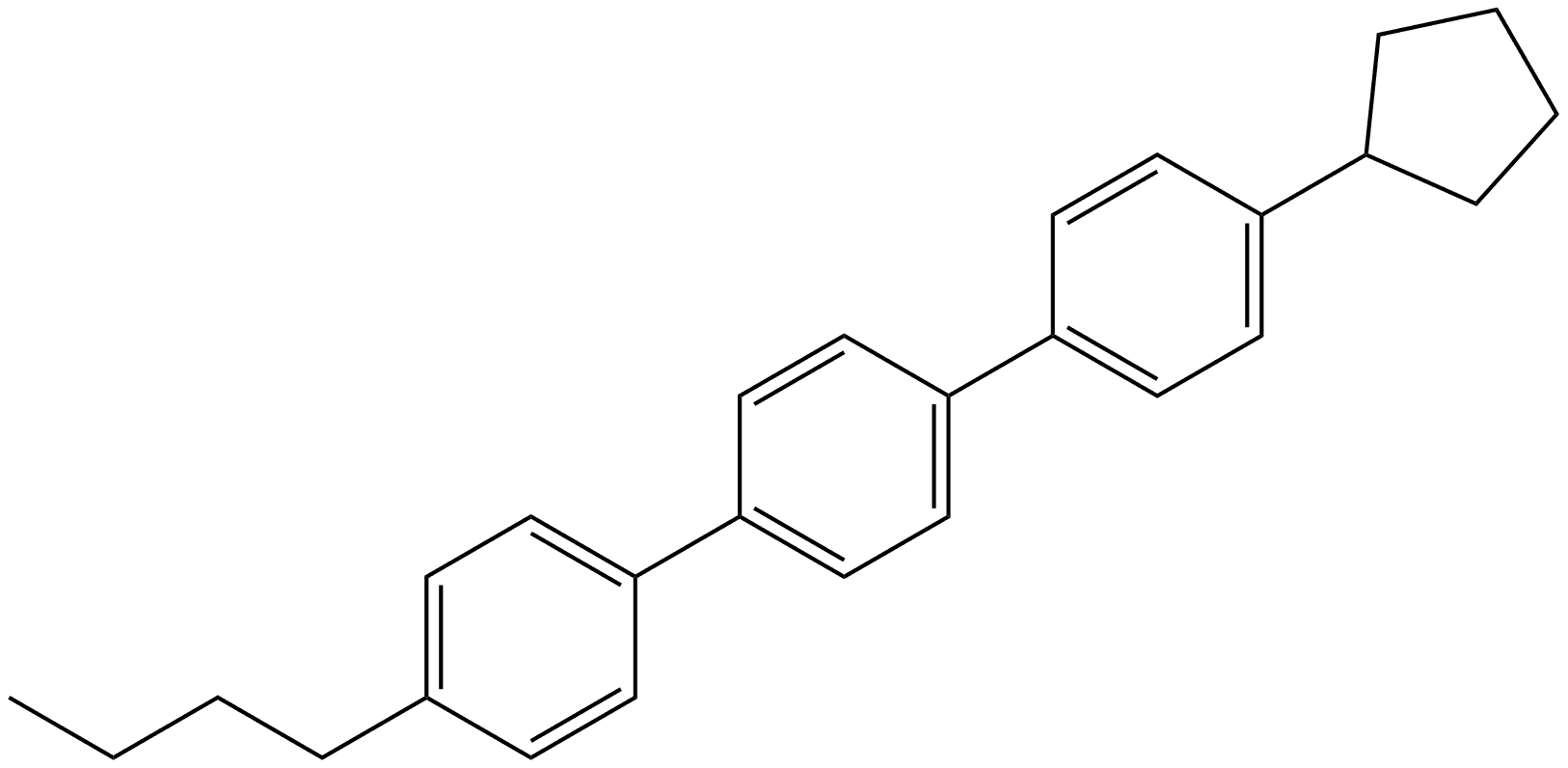 4-Butyl-4''-cyclopentyl-1,1':4',1''-terphenyl 结构式