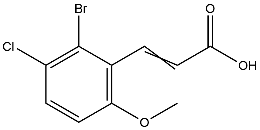 3-(2-Bromo-3-chloro-6-methoxyphenyl)-2-propenoic acid 结构式