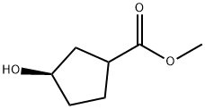 Cyclopentanecarboxylic acid, 3-hydroxy-, methyl ester, (3R)- 结构式