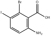6-氨基-2-溴-3-碘苯甲酸 结构式
