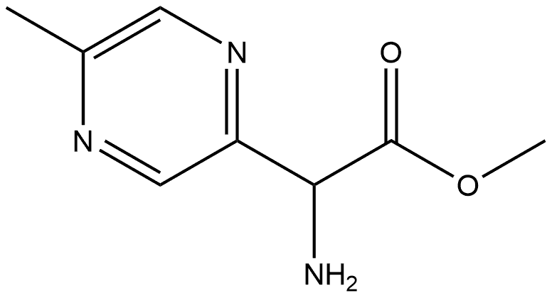 2-Pyrazineacetic acid, α-amino-5-methyl-, methyl ester 结构式
