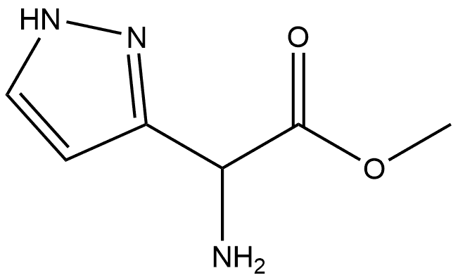 2-氨基-2-(1H-吡唑-3-基)乙酸甲酯 结构式