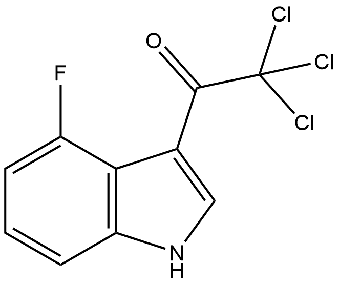 2,2,2-三氯-1-(4-氟-3-吲哚基)乙酮 结构式