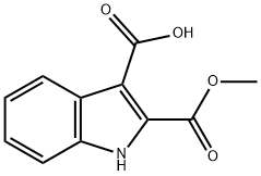 2-(甲氧基羰基)-1H-吲哚-3-羧酸 结构式