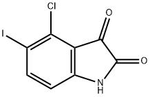 1H-Indole-2,3-dione, 4-chloro-5-iodo- 结构式
