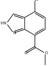 4-溴-2H-吲唑-7-羧酸甲酯 结构式